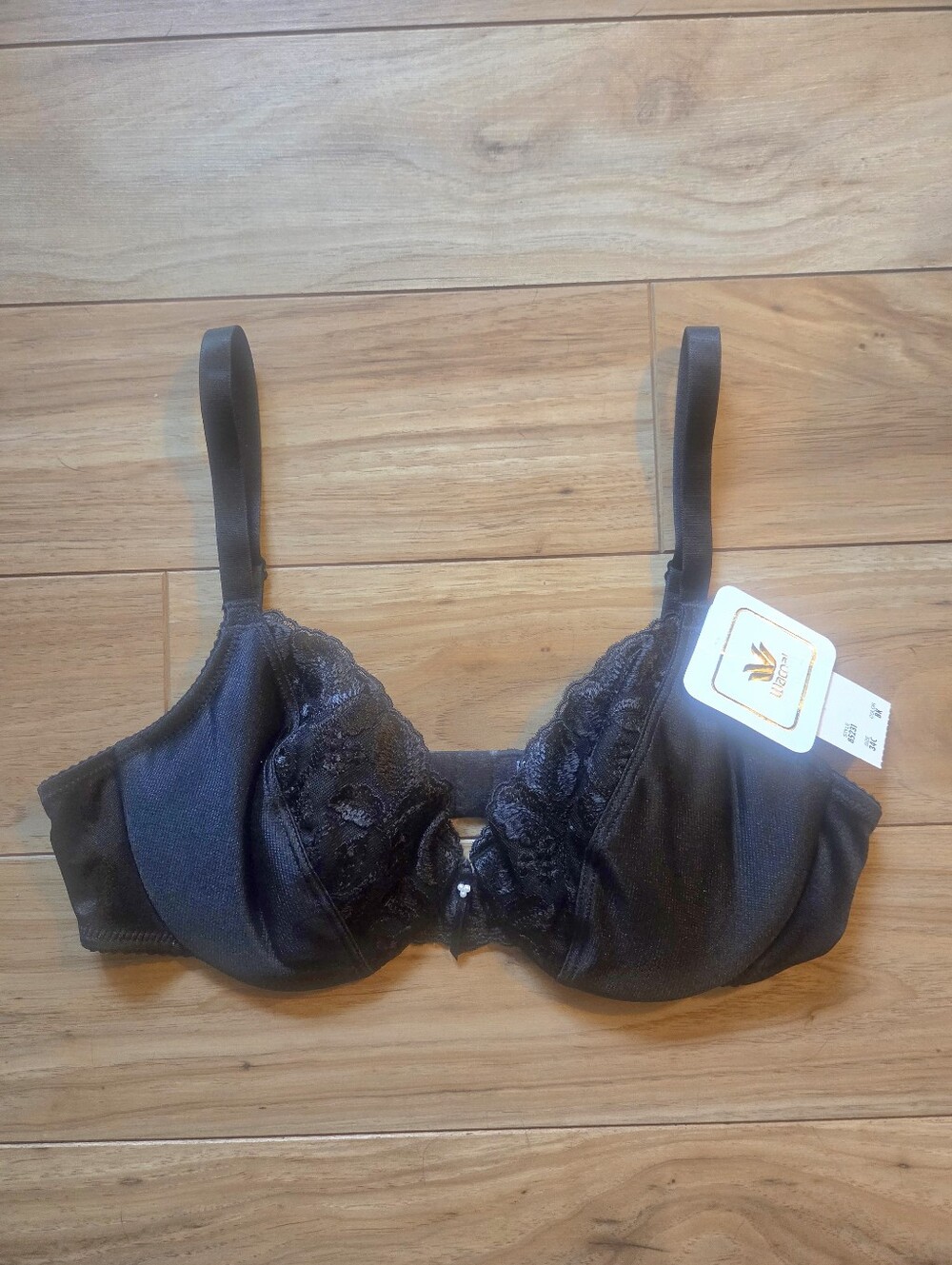 NEW Wacoal Retro Chic Lace Full Coverage Underwire Bra Black 34C